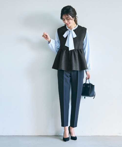 coca（coca）（コカ）の「ツイードフレアベスト（ベスト・レディース・ブラック/その他/グレー・M/L）」の14枚目の写真