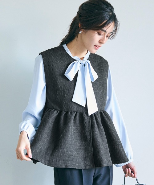 coca（coca）（コカ）の「ツイードフレアベスト（ベスト）」 - WEAR