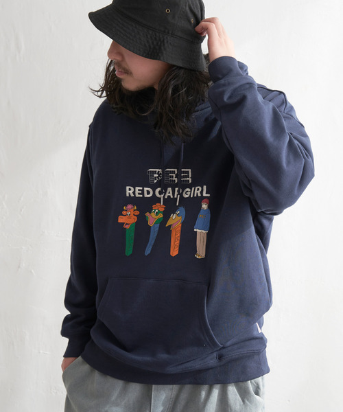 Red Cap Girl(レッドキャプガール)の「PEZ×Red Cap Girl コラボパーカー(パーカー・メンズ・ダークグレー/オフホワイト/ネイビー/ライトグレー・M/L)」の4枚目の写真