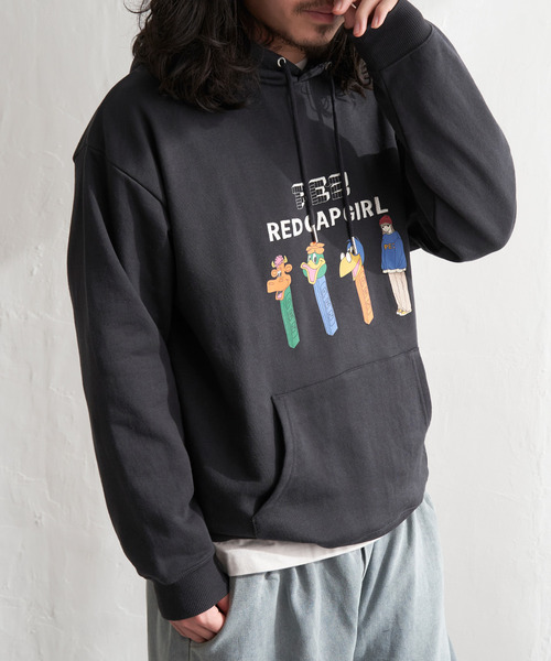 Red Cap Girl(レッドキャプガール)の「PEZ×Red Cap Girl コラボパーカー(パーカー・メンズ・ダークグレー/オフホワイト/ネイビー/ライトグレー・M/L)」の3枚目の写真