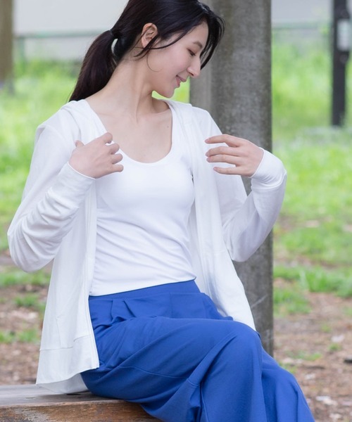 NAVY(ネイビー)の「UVカットパーカー 制菌加工 春夏のUV対策 NAVY(パーカー・レディース・ブルー系その他/ホワイト/杢グレー/ブラック/ピンク系その他/ブラウン系・M/L/XL/S)」の16枚目の写真
