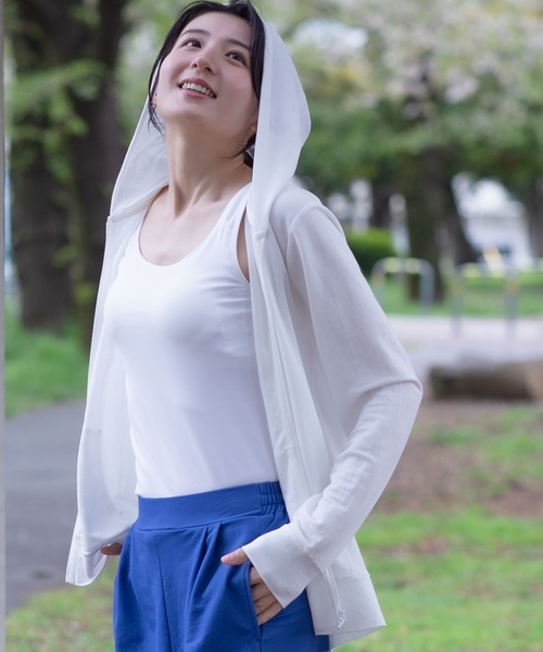 NAVY(ネイビー)の「UVカットパーカー 制菌加工 春夏のUV対策 NAVY(パーカー・レディース・ブルー系その他/ホワイト/杢グレー/ブラック/ピンク系その他/ブラウン系・M/L/XL/S)」の18枚目の写真