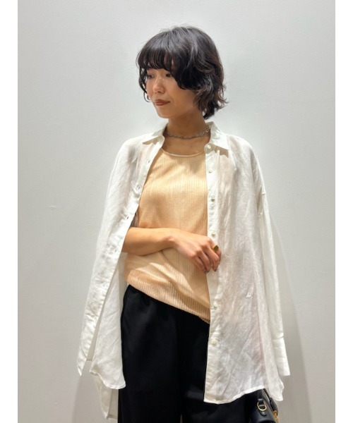 Mila Owen◆長袖シャツ/FREE/レーヨン/WHT/無地/09WFB242923/フレンチリネンオーバーテールシャツ Amazon | [ミラオーウェン] フレンチリネンオーバーテールシャツ