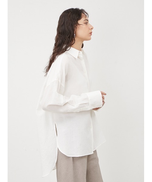 Mila Owenミラオーウェン 新品　フレンチリネンオーバーテールシャツ Mila Owen（ミラオーウェン）の「フレンチリネンオーバーテール