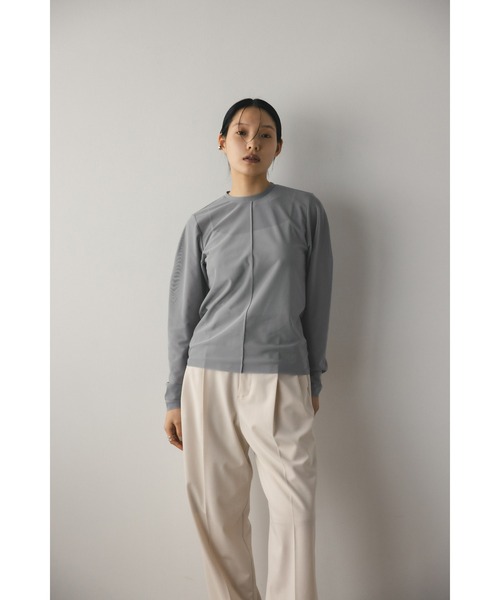 STYLEMIXER（スタイルミキサー）の「ソフトメッシュトップ（シャツ/ブラウス・レディース・ブラウン/アイボリー/ピンク/グレー・FREE）」の17枚目の写真