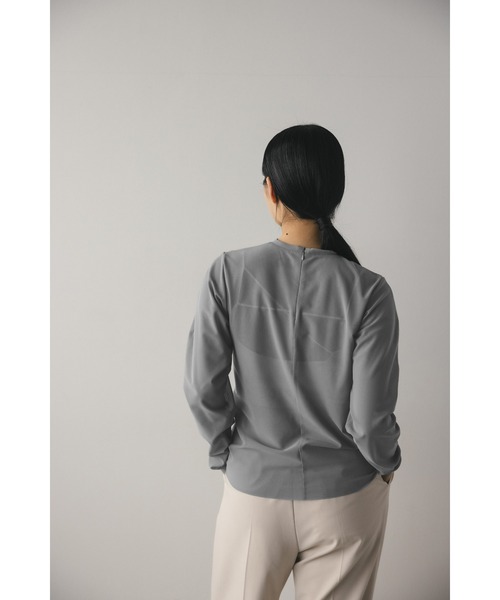 STYLEMIXER（スタイルミキサー）の「ソフトメッシュトップ（シャツ/ブラウス・レディース・ブラウン/アイボリー/ピンク/グレー・FREE）」の21枚目の写真