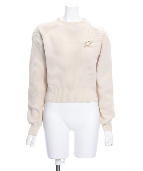 clear（クリア）の「≪再入荷≫ブローチ付き肩スリット畦編み長袖ニットトップス[大人 フェミニン]（ニット/セーター・レディース・ピンクベージュ/ブラック/アイボリー・F）」の15枚目の写真