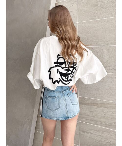 GYDA（ジェイダ）の「ハイウエストサイドライン デニムスカートライクショートパンツ（デニムスカート・レディース・インディゴブルー/ライトブルー・MEDIUM/SMALL）」の16枚目の写真