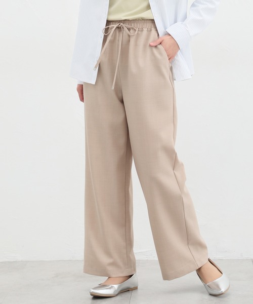 Honeys(ハニーズ)の「イージーストレートパンツ(股下67cm)(その他パンツ・レディース・アイボリー/ブラック/杢グレー/ミント/ベージュ・S/M/L/LL)」の4枚目の写真