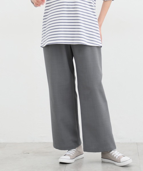 Honeys(ハニーズ)の「イージーストレートパンツ(股下67cm)(その他パンツ・レディース・アイボリー/ブラック/杢グレー/ミント/ベージュ・S/M/L/LL)」の3枚目の写真