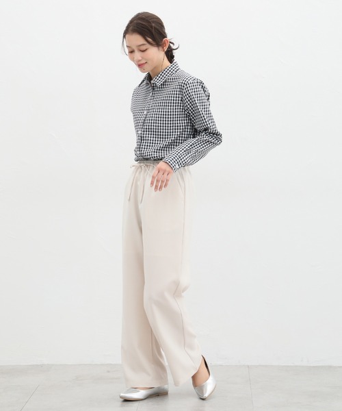 Honeys(ハニーズ)の「イージーストレートパンツ(股下67cm)(その他パンツ・レディース・アイボリー/ブラック/杢グレー/ミント/ベージュ・S/M/L/LL)」の7枚目の写真