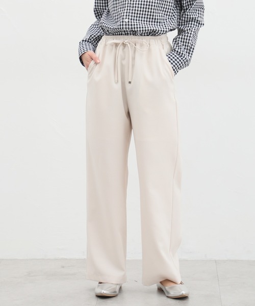 Honeys(ハニーズ)の「イージーストレートパンツ(股下67cm)(その他パンツ・レディース・アイボリー/ブラック/杢グレー/ミント/ベージュ・S/M/L/LL)」の8枚目の写真