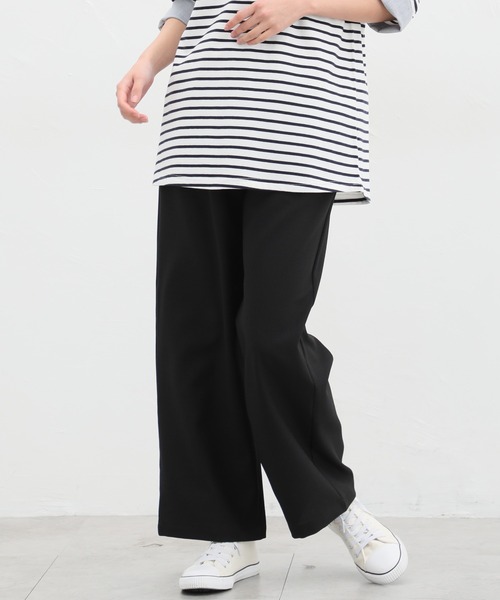 Honeys(ハニーズ)の「イージーストレートパンツ(股下67cm)(その他パンツ・レディース・アイボリー/ブラック/杢グレー/ミント/ベージュ・S/M/L/LL)」の10枚目の写真