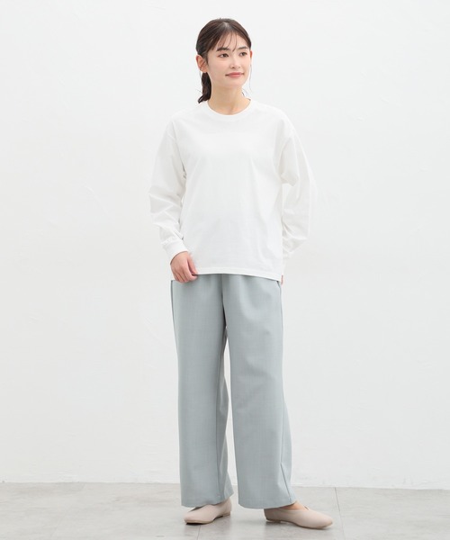 Honeys(ハニーズ)の「イージーストレートパンツ(股下67cm)(その他パンツ・レディース・アイボリー/ブラック/杢グレー/ミント/ベージュ・S/M/L/LL)」の11枚目の写真