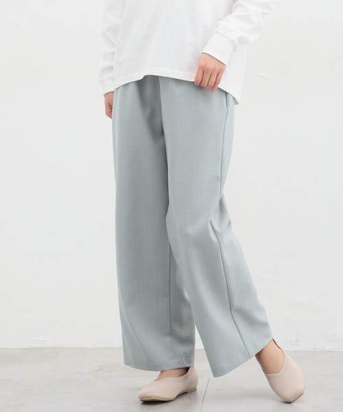 Honeys(ハニーズ)の「イージーストレートパンツ(股下67cm)(その他パンツ・レディース・アイボリー/ブラック/杢グレー/ミント/ベージュ・S/M/L/LL)」の12枚目の写真