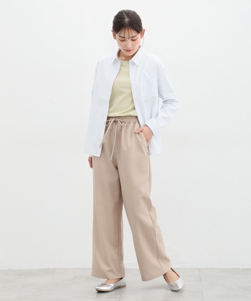 Honeys(ハニーズ)の「イージーストレートパンツ(股下67cm)(その他パンツ・レディース・アイボリー/ブラック/杢グレー/ミント/ベージュ・S/M/L/LL)」の16枚目の写真