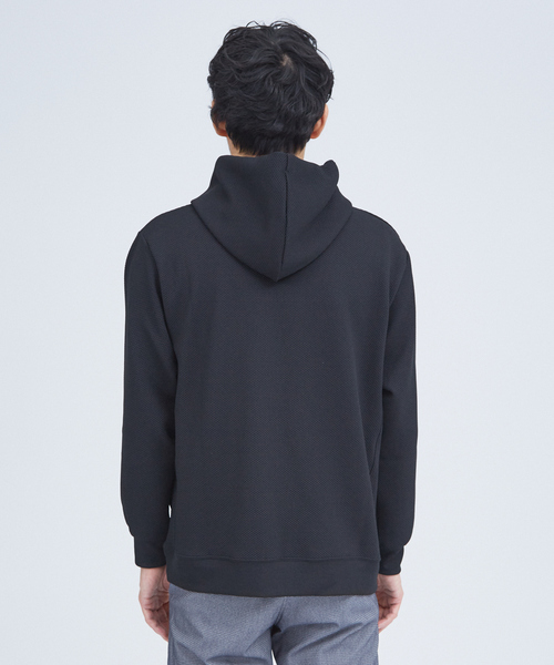 ABAHOUSE GRAY(アバハウスグレイ)の「【セットアップ対応】ハニカムメッシュ パーカー(パーカー・メンズ・モカ/グレイッシュベージュ/ブラック/グレイッシュブルー・46/48)」の10枚目の写真