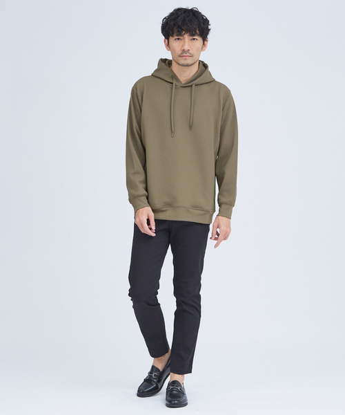 ABAHOUSE GRAY(アバハウスグレイ)の「【セットアップ対応】ハニカムメッシュ パーカー(パーカー・メンズ・モカ/グレイッシュベージュ/ブラック/グレイッシュブルー・46/48)」の6枚目の写真