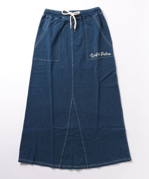 Kahiko(カヒコ)の「【Kahiko】SURF&Palms モクホロロングスカート(スカート・レディース・ライトブルー/ダークブルー・FREE)」の2枚目の写真