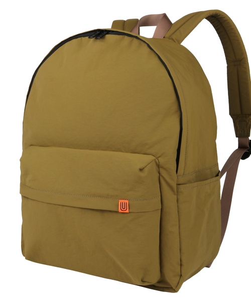 UNIVERSAL OVERALL(ユニバーサルオーバーオール)の「【UNIVERSALOVERALL / ユニバーサルオーバーオール】Wrinkled nylon ruck sack / デイリーバックパック 30L / UVO-190(バックパック/リュック・メンズ・ブラック/ダークベージュ・フリー)」の3枚目の写真