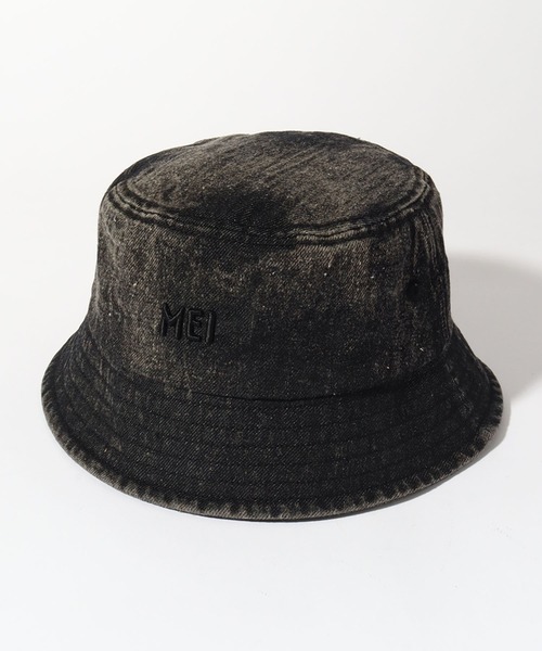 DENIM BUCKET HAT ロゴ 刺繍 帽子 インディゴ M UNNAMED HEADWEAR 【DENIM BUCKET / INDG】ディープ バケット