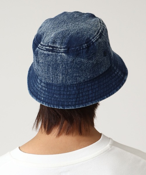 DENIM BUCKET HAT ロゴ 刺繍 帽子 インディゴ M セール】【MEI/メイ】MEI BUCKETHAT DENIM/ロゴ刺繍デニム