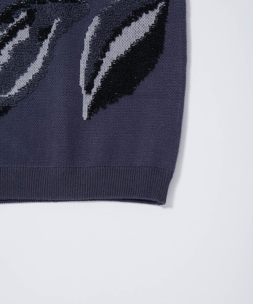 JUNRED（ジュンレッド）の「ボタニカルジャガードニットカーディガン（カーディガン/ボレロ・メンズ・ネイビー/オフホワイト・L/S/M）」の6枚目の写真