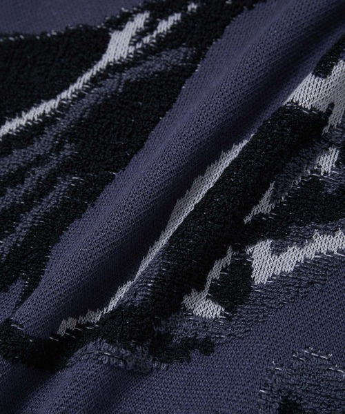 JUNRED（ジュンレッド）の「ボタニカルジャガードニットカーディガン（カーディガン/ボレロ・メンズ・ネイビー/オフホワイト・L/S/M）」の8枚目の写真