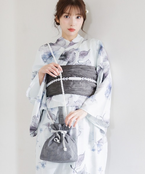ころんと大人かわいい。レース巾着【W】（和装小物）｜Dita