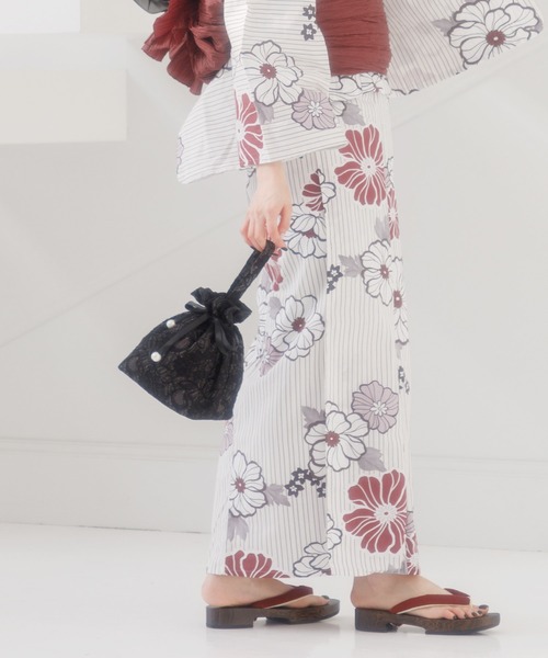 Dita（ディータ）の「ころんと大人かわいい。レース巾着【W】（和装小物・レディース・アイボリー/ブラック/ブルーグレー/ピンクベージュ/ワイン/ベージュ/ネイビー/グレー/ラベンダー・FREE）」の22枚目の写真