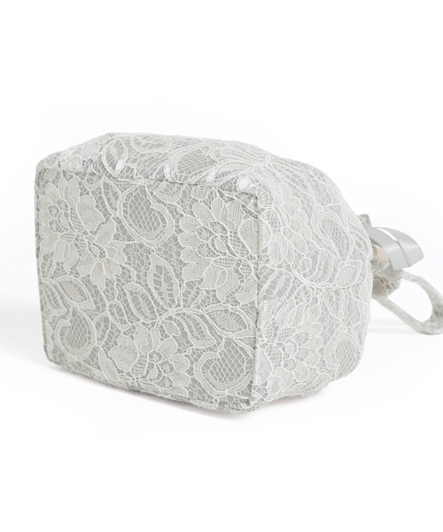 Dita（ディータ）の「ころんと大人かわいい。レース巾着【W】（和装小物・レディース・アイボリー/ブラック/ブルーグレー/ピンクベージュ/ワイン/ベージュ/ネイビー/グレー/ラベンダー・FREE）」の15枚目の写真