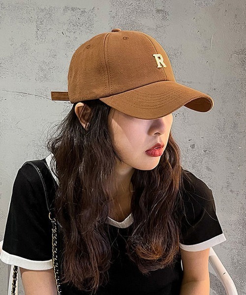 キャップ英字ロゴレディース韓国