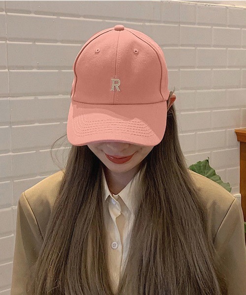 キャップ英字ロゴレディース韓国