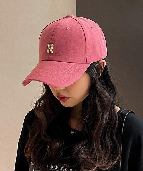 キャップ英字ロゴレディース韓国