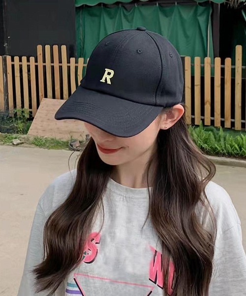 キャップ英字ロゴレディース韓国