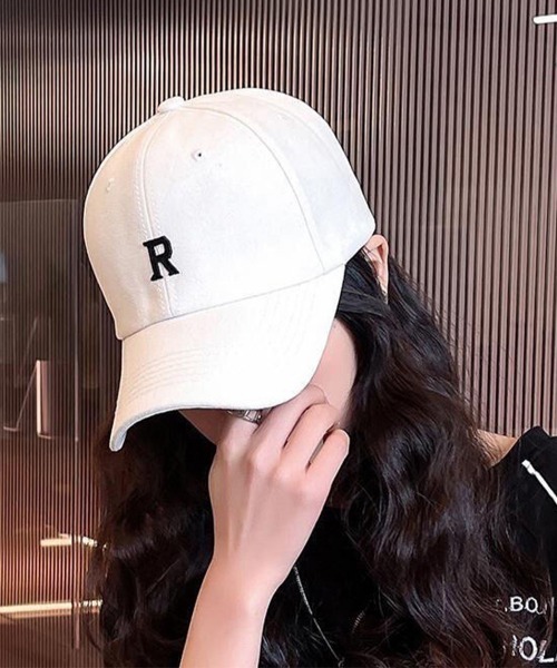キャップ英字ロゴレディース韓国