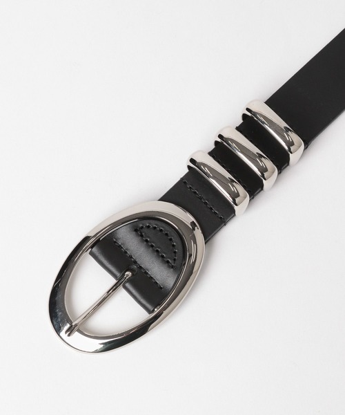 HARE(ハレ)の「サークルバックルベルト(HARE)(ベルト・メンズ・ブラック・FREE)」の4枚目の写真