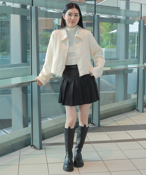 3.3 Field Trip （3.3フィールドトリップ）の「3.3 Field Trip／ツイードZIPジャケット 2101904（ブルゾン・レディース・アイボリー/ブラック/パープル・FREE）」の12枚目の写真