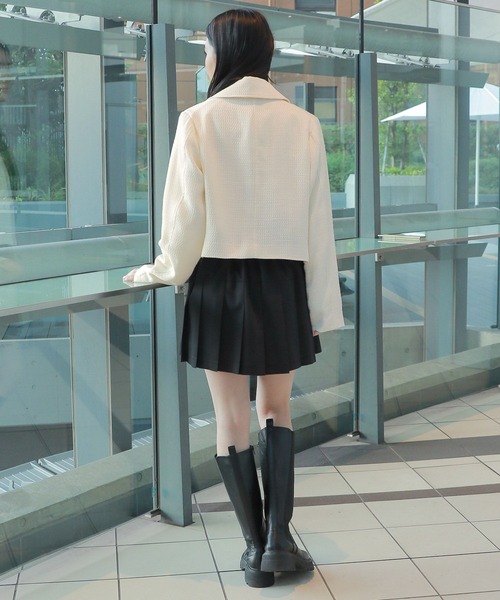 3.3 Field Trip （3.3フィールドトリップ）の「3.3 Field Trip／ツイードZIPジャケット 2101904（ブルゾン・レディース・アイボリー/ブラック/パープル・FREE）」の13枚目の写真