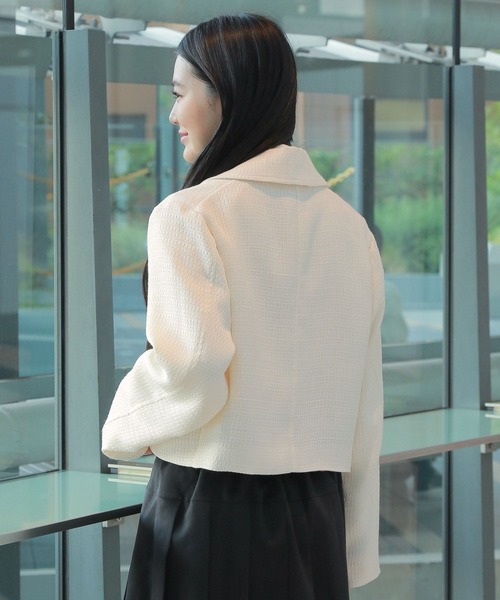 3.3 Field Trip （3.3フィールドトリップ）の「3.3 Field Trip／ツイードZIPジャケット 2101904（ブルゾン・レディース・アイボリー/ブラック/パープル・FREE）」の16枚目の写真