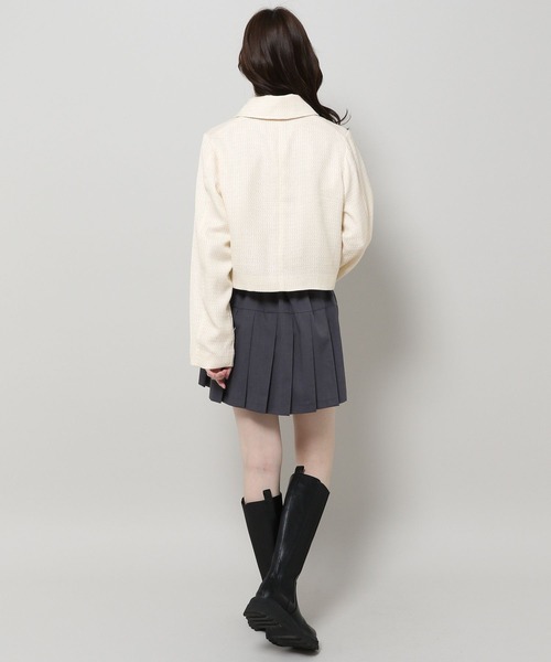 3.3 Field Trip （3.3フィールドトリップ）の「3.3 Field Trip／ツイードZIPジャケット 2101904（ブルゾン・レディース・アイボリー/ブラック/パープル・FREE）」の18枚目の写真