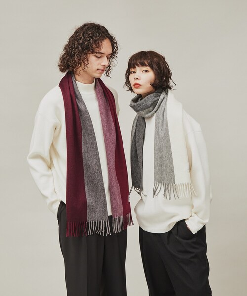 【セール】【カシミヤ100%】ピュアカシミヤセパレートマフラー（マフラー）｜tk.TAKEO KIKUCHI（ティーケータケオキクチ）
