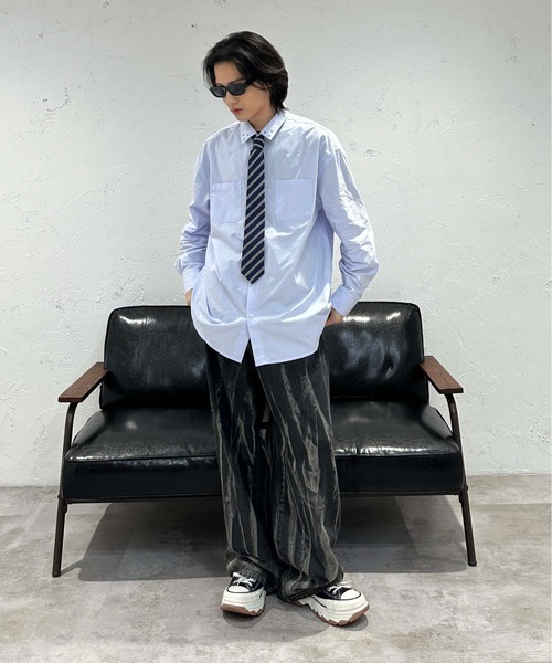 sedacle（セダクル）の「ニュアンスブリーチ加工デニム（デニムパンツ・メンズ・ブラック/インディゴブルー・SMALL/MEDIUM/LARGE）」の13枚目の写真