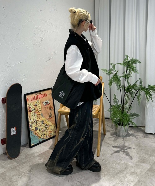 sedacle（セダクル）の「ニュアンスブリーチ加工デニム（デニムパンツ・メンズ・ブラック/インディゴブルー・SMALL/MEDIUM/LARGE）」の21枚目の写真