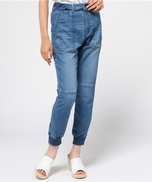 【CAPRICIEUX LE'MAGE】カットデニム裾リブパンツ