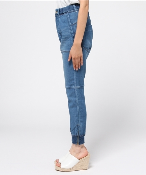 OUTLET（アウトレット）の「【CAPRICIEUX LE'MAGE】カットデニム裾リブパンツ（その他パンツ・レディース・ブルー・FREE）」の3枚目の写真