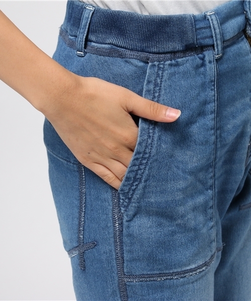 OUTLET（アウトレット）の「【CAPRICIEUX LE'MAGE】カットデニム裾リブパンツ（その他パンツ・レディース・ブルー・FREE）」の7枚目の写真