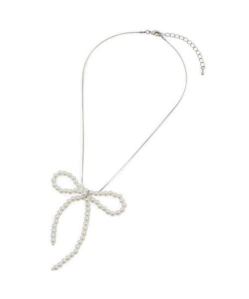 VIS（ビス）の「パールリボントップネックレス（ネックレス・レディース・シルバー/ゴールド・FREE）」の6枚目の写真
