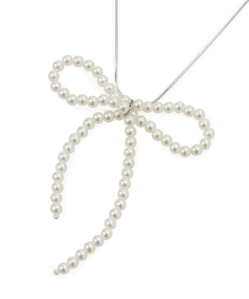 VIS（ビス）の「パールリボントップネックレス（ネックレス・レディース・シルバー/ゴールド・FREE）」の8枚目の写真