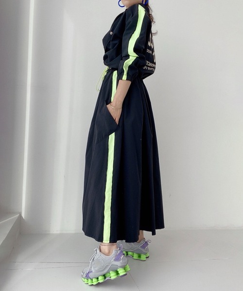 ページ限定特価♡新品☆アウターとロングスカートの2点♡送料込み 4SIZE 】ブリーチグラデーションダメージロングデニムスカート